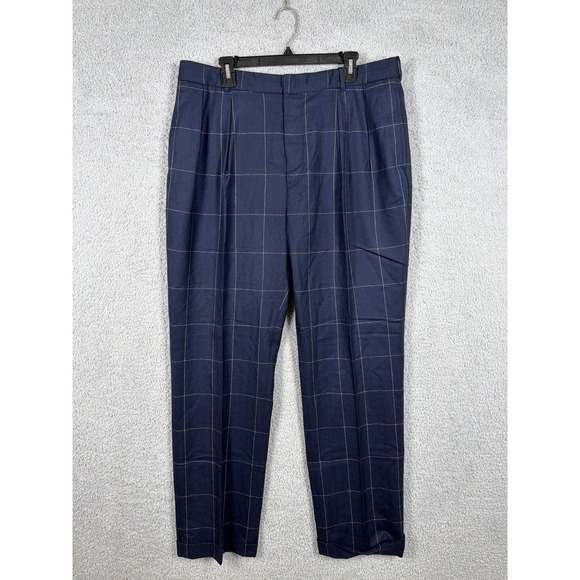 Polo Ralph Lauren Other - VTG Polo Golf Ralph Lauren Plaid Wool Dress Pants Pleated Men's Actual Sz 38X33